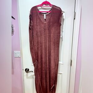 NEW Free People Plum Peppered Swim Dress/Cover Up